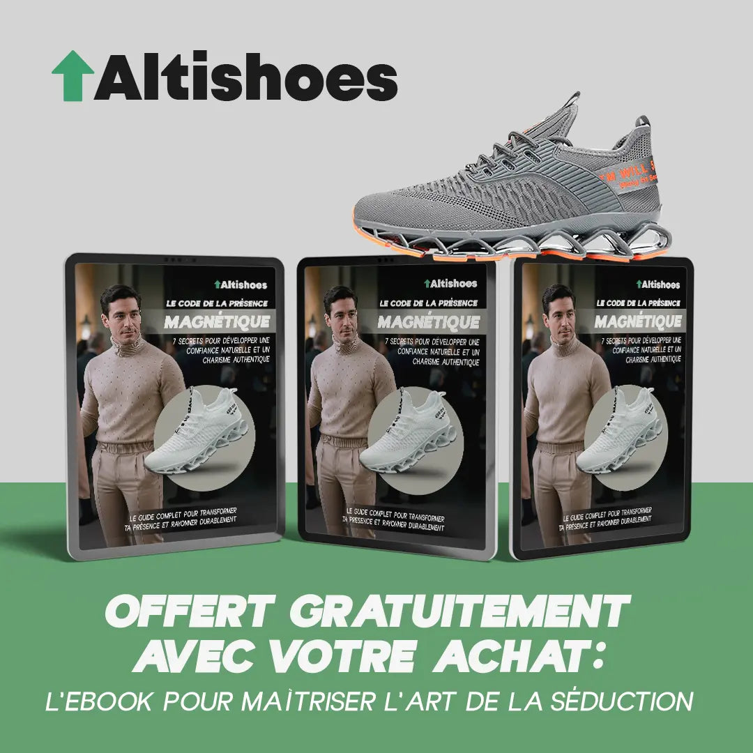 ELEV8 – Chaussures +8 cm avec eBook offert