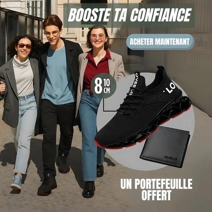 ELEV8 - Chaussures rehaussantes (8 cm) + Portefeuille gratuit & eBook